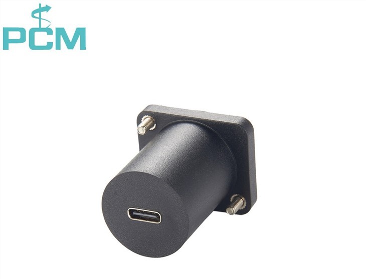 USB Type C XLR Format Feedthrough Connector