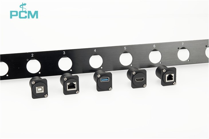 USB-C to USB-C Feed-Thru Chassis Mount Barrel Connector