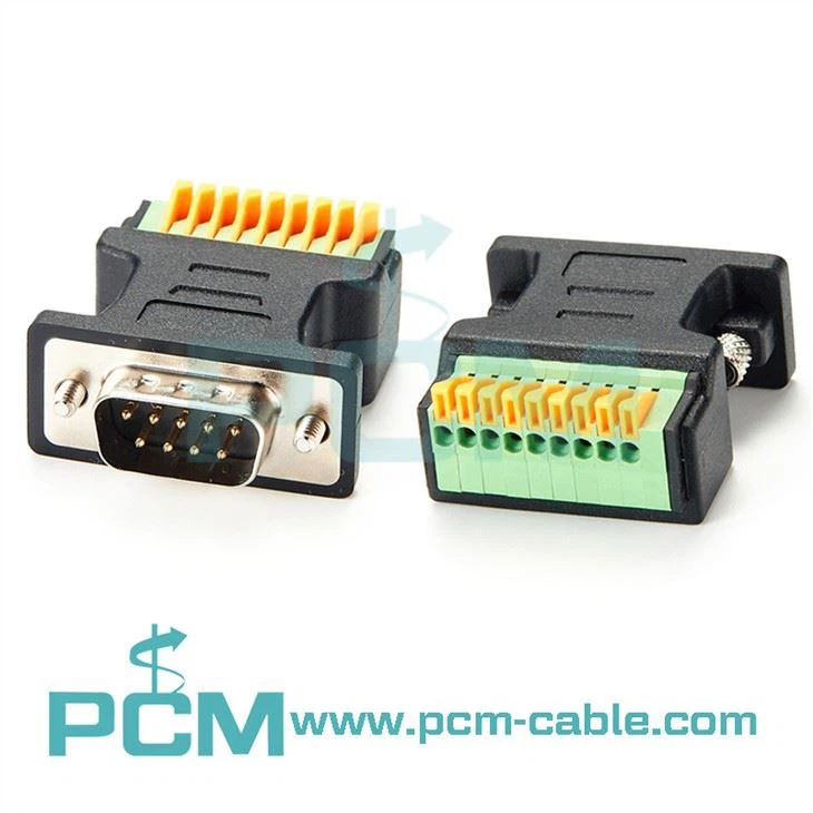 Adaptador de bloque de terminales DB9 a 9 pines