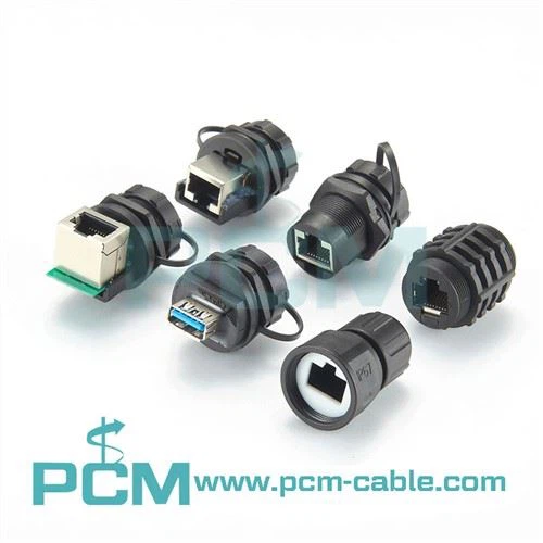 Conectores impermeables IP67 con tapa antipolvo,