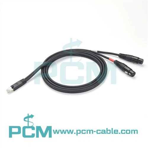 Cable RJ45 macho a doble XLR hembra para AXIA