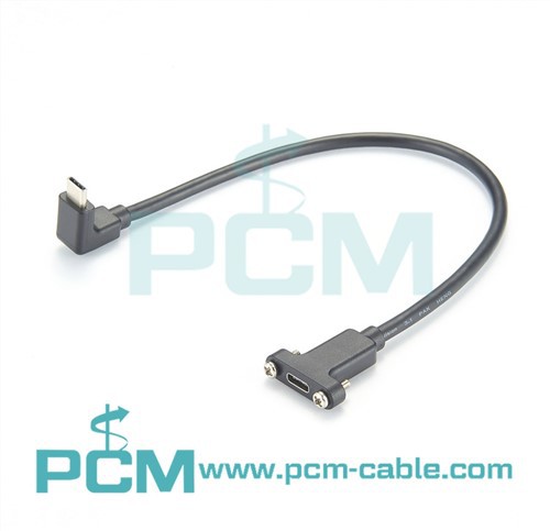 USB3.1 Tipo C Montaje en panel Cable Hacia arriba Ángulo