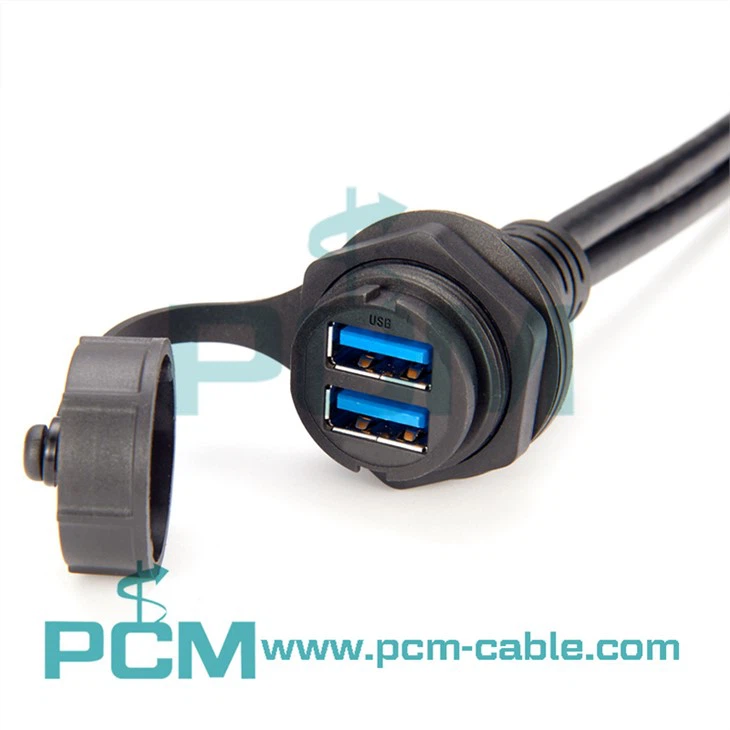 Cable impermeable USB 3.0 de doble cabeza