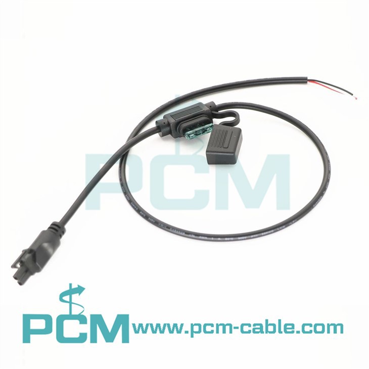 Molex Mini 2pin Overmolded To Open Cable with 1A Fuse