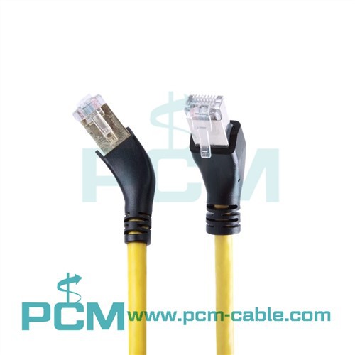 Cable de conexión RJ45 blindado CAT5E de 45 grados