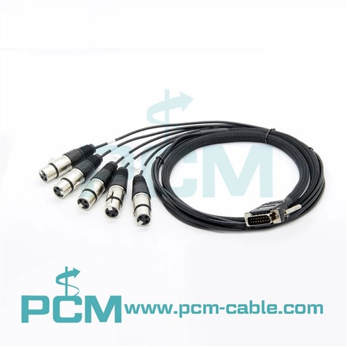 Cable de audio codificador DB15 de 15 pines a audio XLR