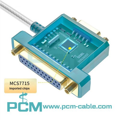 Serial DB9 RS232 DB25 Parallel Cable