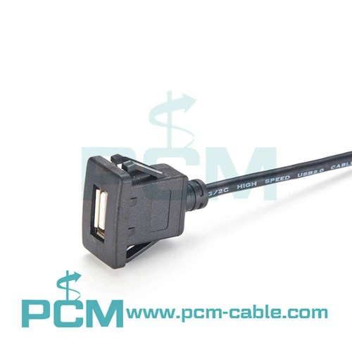 Cable de montaje en panel a presión USB A