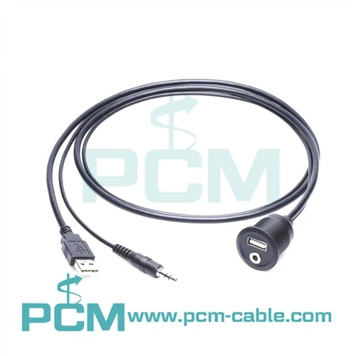 Cable USB auxiliar de montaje empotrado