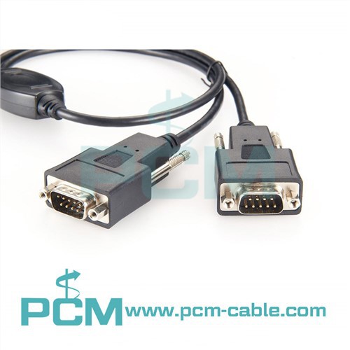 Adaptador serie USB de doble puerto DB-9 RS-232