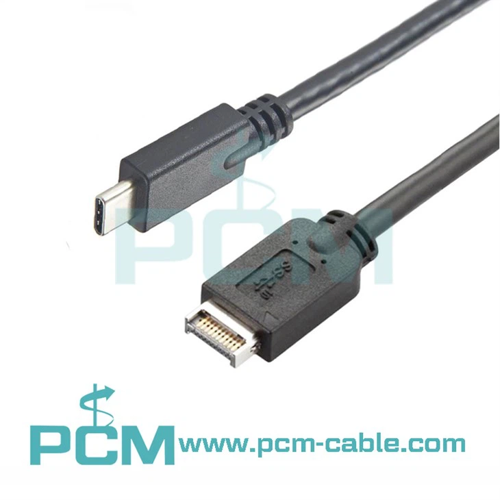 Cabecera del panel frontal USB 3.1 Cable tipo E macho a tipo C macho