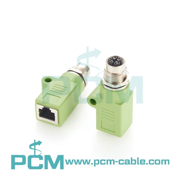 M12 To RJ45 Bulkhead Connector