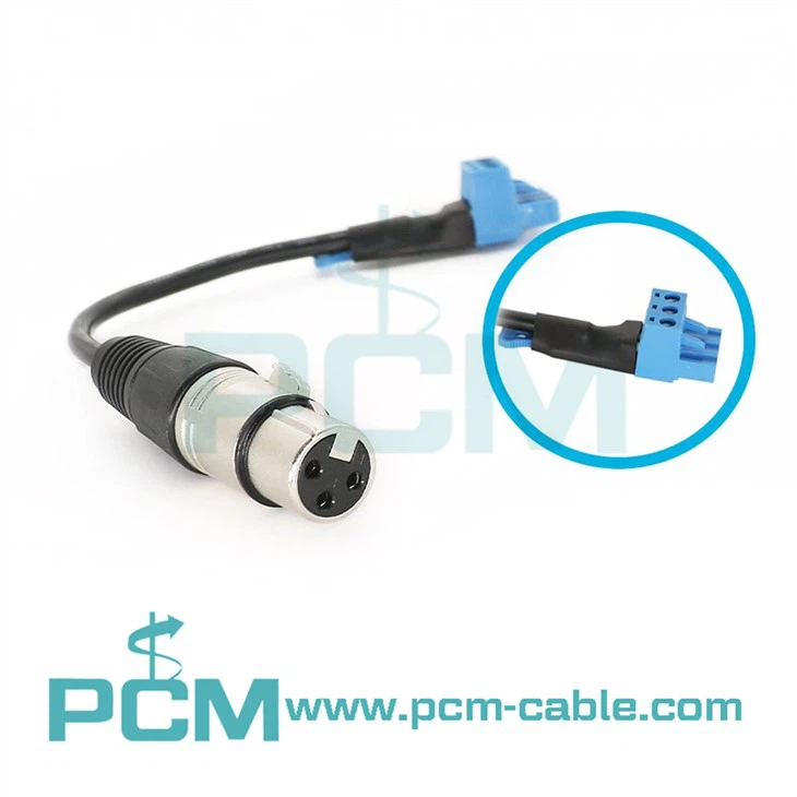 Bloque de terminales de PCB XLR con paso de 5.0 mm UBX2-126-5.00-03P-4C