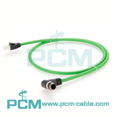Ethernet industrial M12 con codificación D 4-pin al cable RJ45