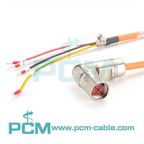 M23 4 Pin Servo Power Cable Right Angle