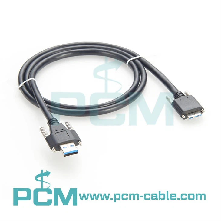 USB 3.0 screw locking cable for industrial camera