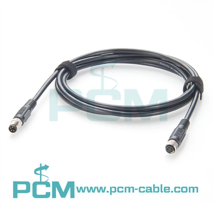 M8 4-Pin Bulkhead Extension Cable Industrial Robotics & Automation