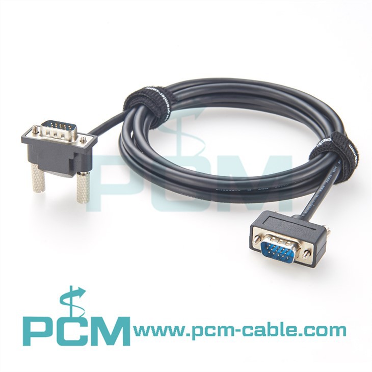 UpDown Angled VGA Cable Low Profile HD15 Male-to-Male 90°