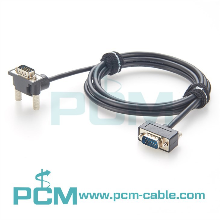 Ultra-Slim UpDown Angled VGA HD15 Cable  Male-to-Male Connector