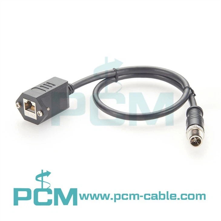 Category 6a 10g M12 IP67 8 Position X code Double Shielded SFUTP Industrial Outdoor High Flex Cable