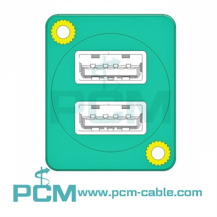 Conector de montaje en panel USB 3.0 doble