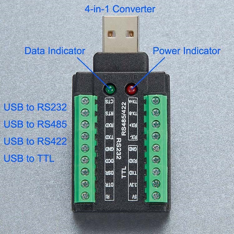 All-in-one USB to RS422 RS485 RS232 TTL converter All-in-one USB to RS422 RS485 RS232 TTL converter