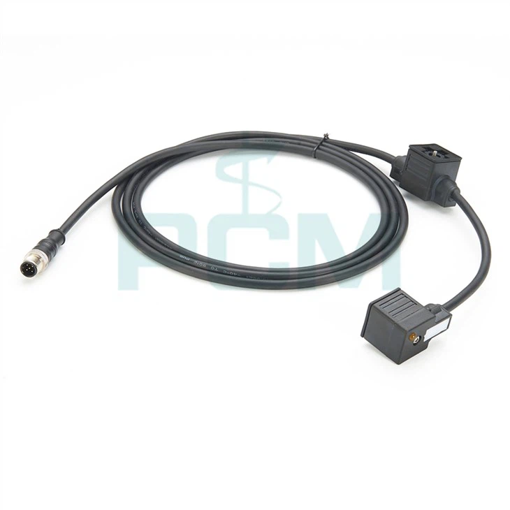 Cable M12 a tapones de válvula doble