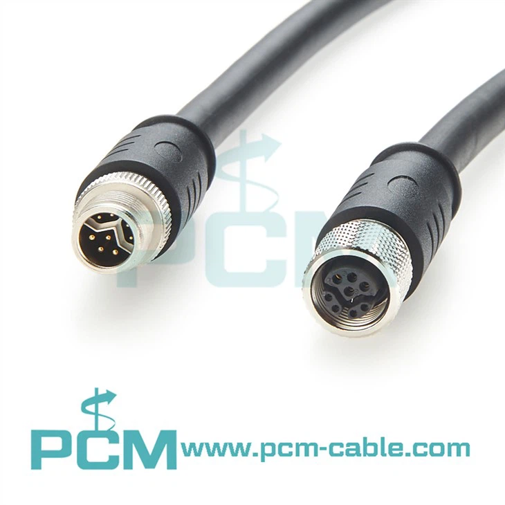M12 y - Código de código masculino a femenino Cable de extensión