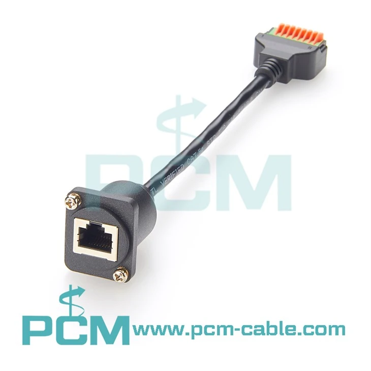 RJ45 Female to Spring Type Terminal Block Adapter