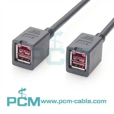 Cable USB hembra a hembra alimentado por 24 V