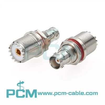 Adaptador de mamparo BNC a UHF