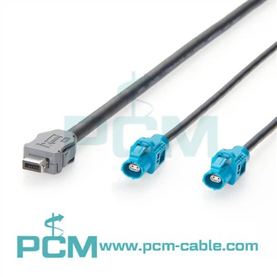 Cable de conexión Ethernet automotriz IX a cable hembra doble H-MTD