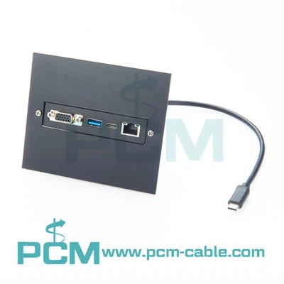 Base de extensión de panel multipuerto USB-C con VGA 1080P, Gigabit Ethernet y conectividad USB de 10 Gbps
